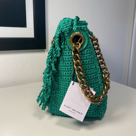 NWT‎ Kurt Geiger Crochet Kensington Shoulder Bag - Picture 5 of 11